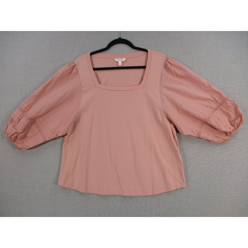 Lauren Conrad Pink Puff Sleeve Top XL